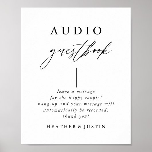 Calligrafie Weddenschap telefoonboek Poster (Voorkant)