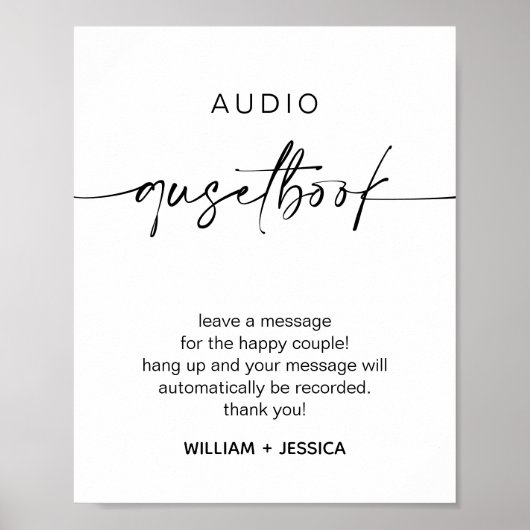 Calligrafie Weddenschap telefoonboek Poster (Voorkant)