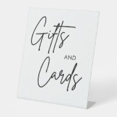 Calligrafie-weddenschappen en -cadeaus reclamebord met voetstuk (Voorkant)