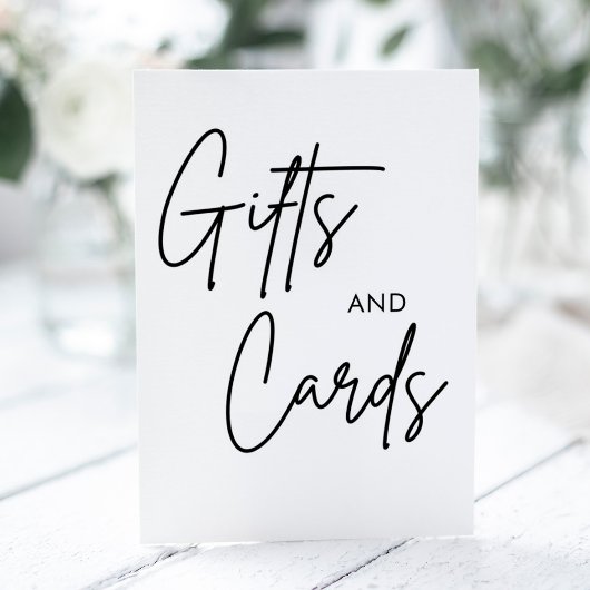 Calligrafie-weddenschappen en -cadeaus reclamebord met voetstuk