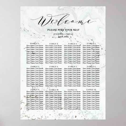 Calligrafie-weddenschappen | Zwart Poster (Voorkant)