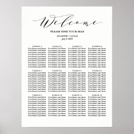 Calligrafie-weddenschappen | Zwart Poster