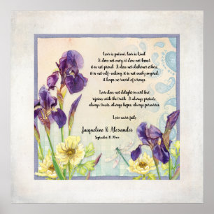 Calligrafie Wedding 1 Corinthians 13 Waterverf Poster