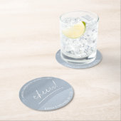 Calligrafie Wedding Cheers Dusty Blue ID771 Ronde Kartonnen Onderzetter (Insitu)
