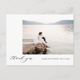 Calligrafie Wedding Hartelijk dank Foto Briefkaart