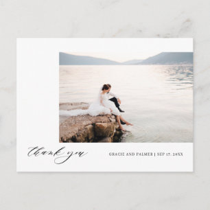 Calligrafie Wedding Hartelijk dank Foto Briefkaart
