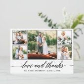 Calligrafie Wedding Love en Bedankt 5 Foto (Staand voorkant)