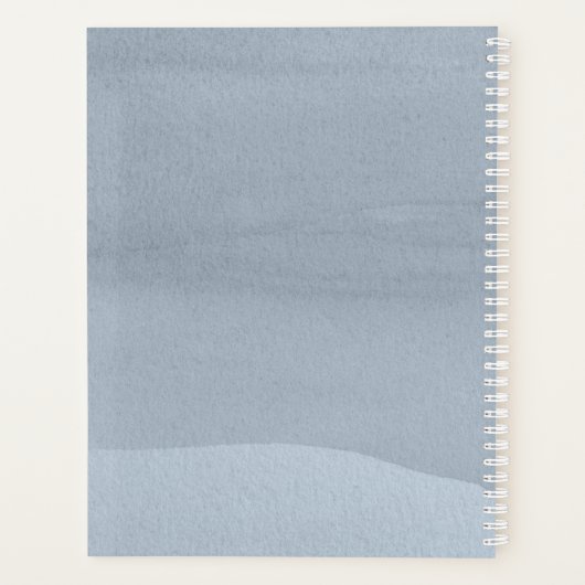 Calligrafie Wedding Plans Dusty Blue ID771 Planner (Achterkant)