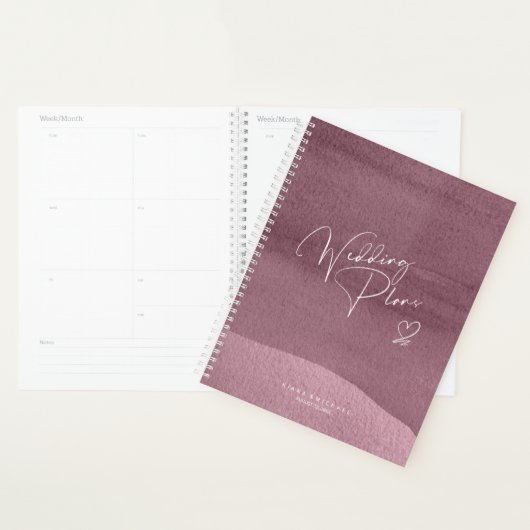 Calligrafie Wedding Plans Mauve ID771 Planner (Display)