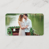 Calligrafie Wedding Registry Foto Terracotta Informatiekaartje (Achterkant)