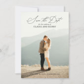 Calligrafie Wedding Save the Date Card Aankondiging (Voorkant)