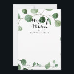 Calligrafie Wedding Words of Wisdom Eucalyptus Advieskaart<br><div class="desc">Deze calligrafie trouwwoorden van wijsheid eucalyptus advieskaart zijn perfect voor een eenvoudige bruiloft. Het ontwerp omvat waterverf met de hand getrokken elegante botanische eucalyptustakken en -bladeren. Deze kaarten zijn perfect voor een bruiloft, vrijgezellenfeest, baby shower, graduatiedag en nog veel meer. Pas de kaarten aan met de namen van de bruid...</div>
