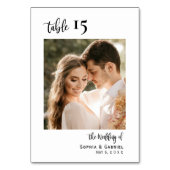 Calligrafie-weduwentabelnummers dubbelzijdig kaart (Voorkant)