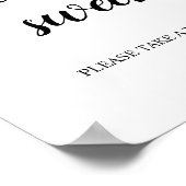 Calligrafie-weduwschap Liefde is een zoet teken Poster (Hoek)