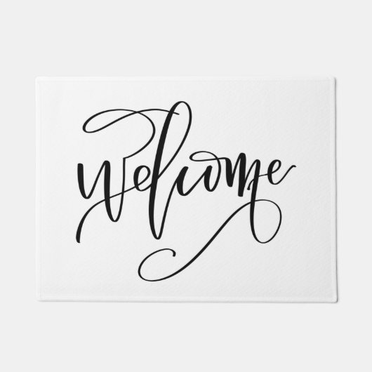 Calligrafie Welkom Mat (Voorkant)