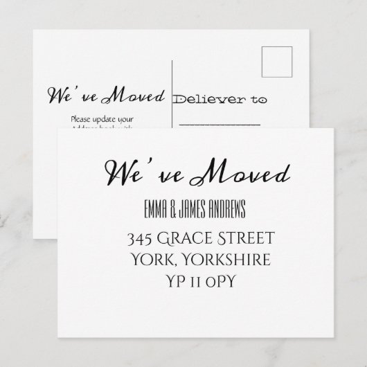 Calligrafie wij hebben het Briefkaart van de Aanko (Voorkant / Achterkant)