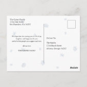 Calligrafie Winter Seizoen Groetings Foto Holiday Briefkaart (Achterkant)