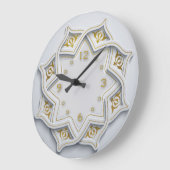 Calligrafie wit en goud grote klok (Hoek)
