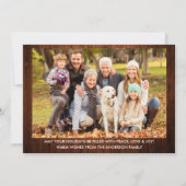 Calligrafie Wood  Truck Feestdagenkaart (Achterkant)