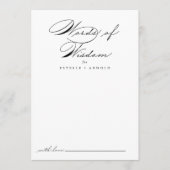 Calligrafie Woorden van Wisdom Advice Kaart (Voorkant)