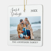 Calligrafie-Zeeen en foto's Keramisch Ornament (Links)