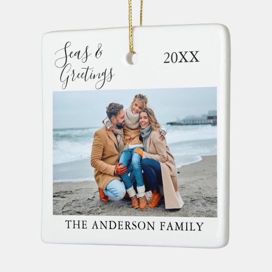 Calligrafie-Zeeen en foto's Keramisch Ornament (Links)