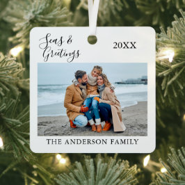 Calligrafie-Zeeen en foto's Metalen Ornament