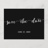Calligrafie zwart bespaart het Briefkaart Dates (Voorkant)