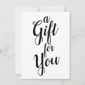 Calligrafie zwart-wit cadeaubon (Voorkant)