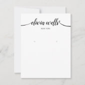 Calligrafie zwart-wit, groot draagbeeldscherm kaart (Voorkant)