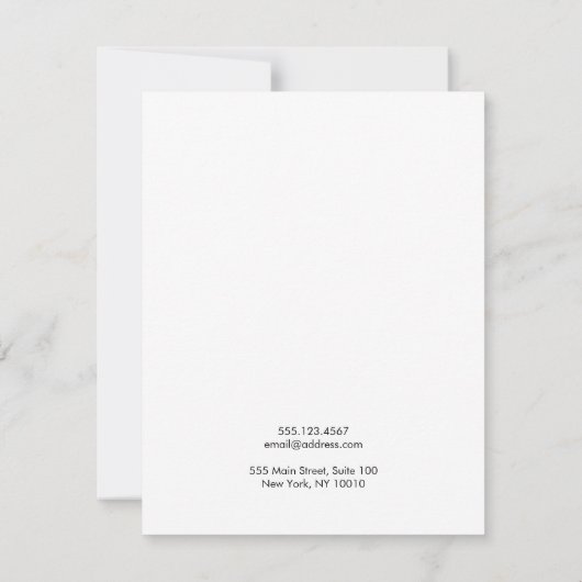 Calligrafie zwart-wit, groot draagbeeldscherm kaart (Achterkant)