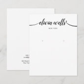 Calligrafie zwart-wit, groot draagbeeldscherm kaart (Voorkant / Achterkant)