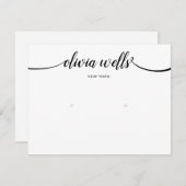 Calligrafie zwart-wit, groot draagbeeldscherm kaart (Voorkant / Achterkant)