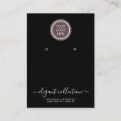 Calligrafie zwart wit Uw Logo oorscherm Visitekaartje (Voorkant)