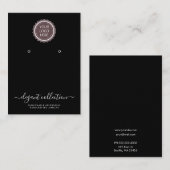 Calligrafie zwart wit Uw Logo oorscherm Visitekaartje (Voorkant / Achterkant)