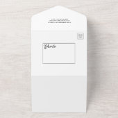 Calligrafiedrukverlichting in één kerstkaart All In One Uitnodiging (Buitenkant)