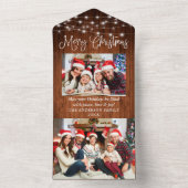 Calligrafiedrukverlichting in één kerstkaart All In One Uitnodiging (Binnen)