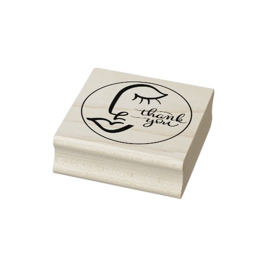 Calligrafieface Hartelijk dank voor de houtskunst Rubberstempel (Stempel)