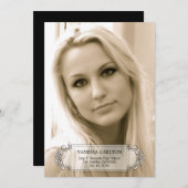 Calligrafiefirls Aankondiging Afstuderen foto's (Voorkant / Achterkant)