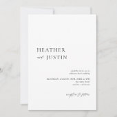 Calligrafieminimaliserende uitnodiging voor een br (Voorkant)