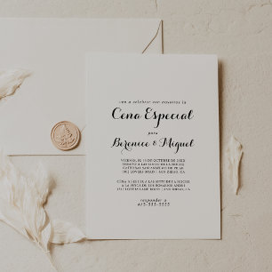 Calligrafieminimalist Cena Especial Kaart