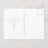 Calligrafieminimalistisch Black White Honeymoon Fo Briefkaart (Achterkant)