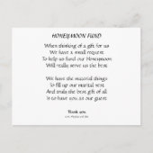 Calligrafieminimalistisch Black White Honeymoon Fo Briefkaart (Voorkant)