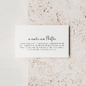 Calligrafieminimalistisch weddenschap goed informatiekaartje