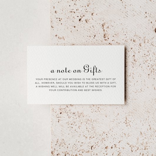 Calligrafieminimalistisch weddenschap goed informatiekaartje