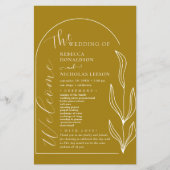 Calligrafieminimum Text Script Wedding Program (Voorkant)
