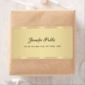 Calligrafienaam Modern Hand Script Faux Gold Etiket (Insitu)