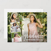 Calligrafiescript 4 Aankondiging van het Foto Afst Briefkaart (Voorkant / Achterkant)