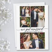 Calligrafiescript 4 Foto we zijn getrouwd Aankondiging