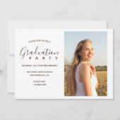 Calligrafiescript 4 Fotocollage Afstuderen Kaart (Achterkant)